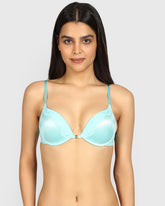La Senza Hello Sugar Plunge Double Pushup Bra AQUA SPLASH / 34B